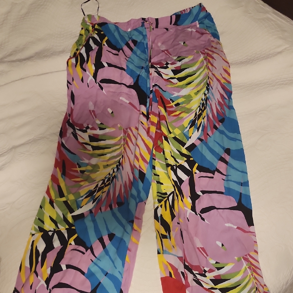 Natori Multicolor Abstract Print Pants